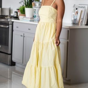 Yellow Striped J Crew Dress